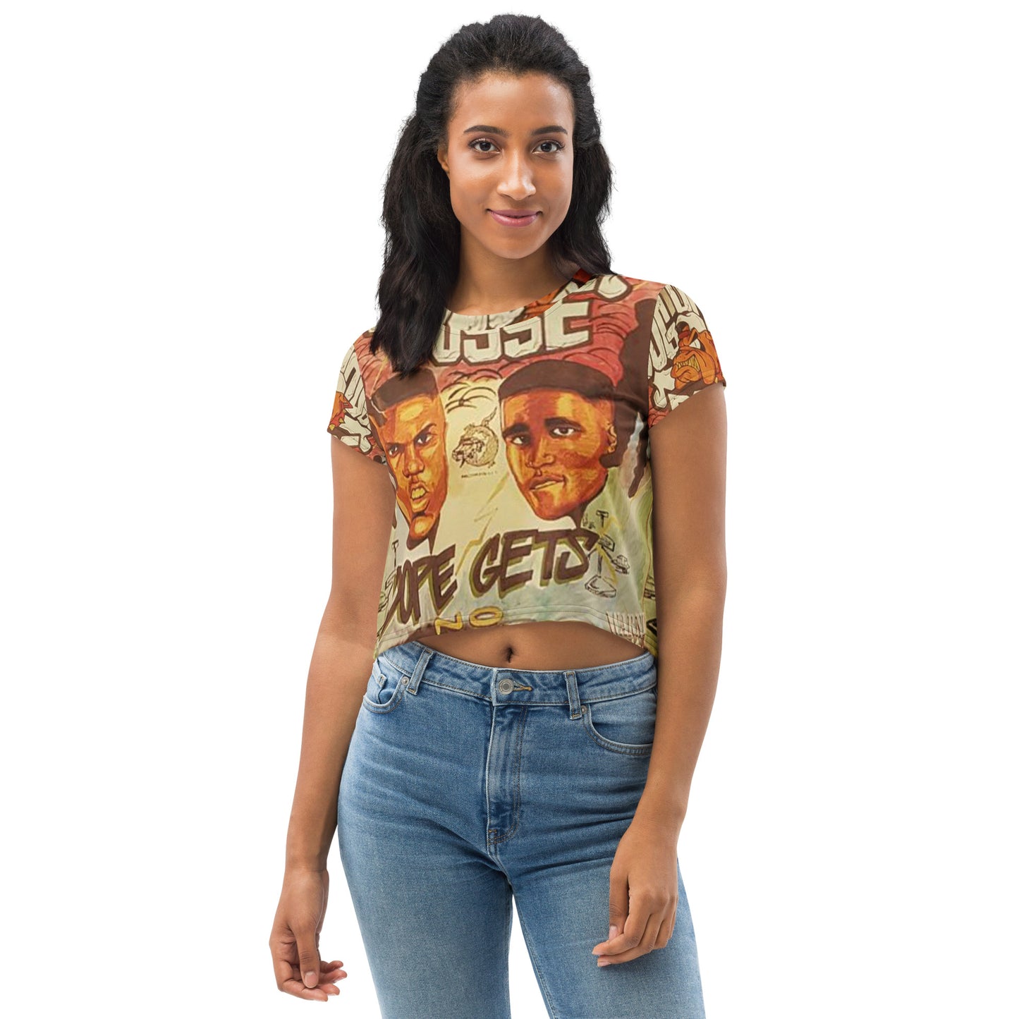 OG Dog House Posse All-Over Print Crop Tee