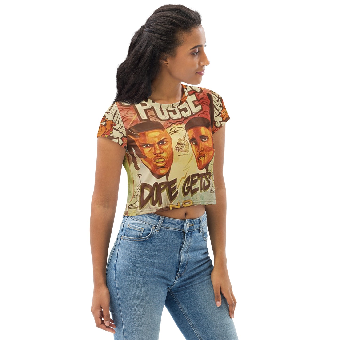 OG Dog House Posse All-Over Print Crop Tee