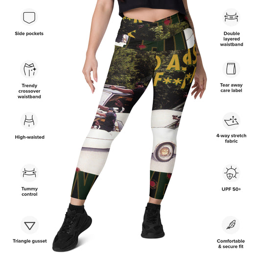 OG Hard Hard Tha Fk Crossover leggings with pockets