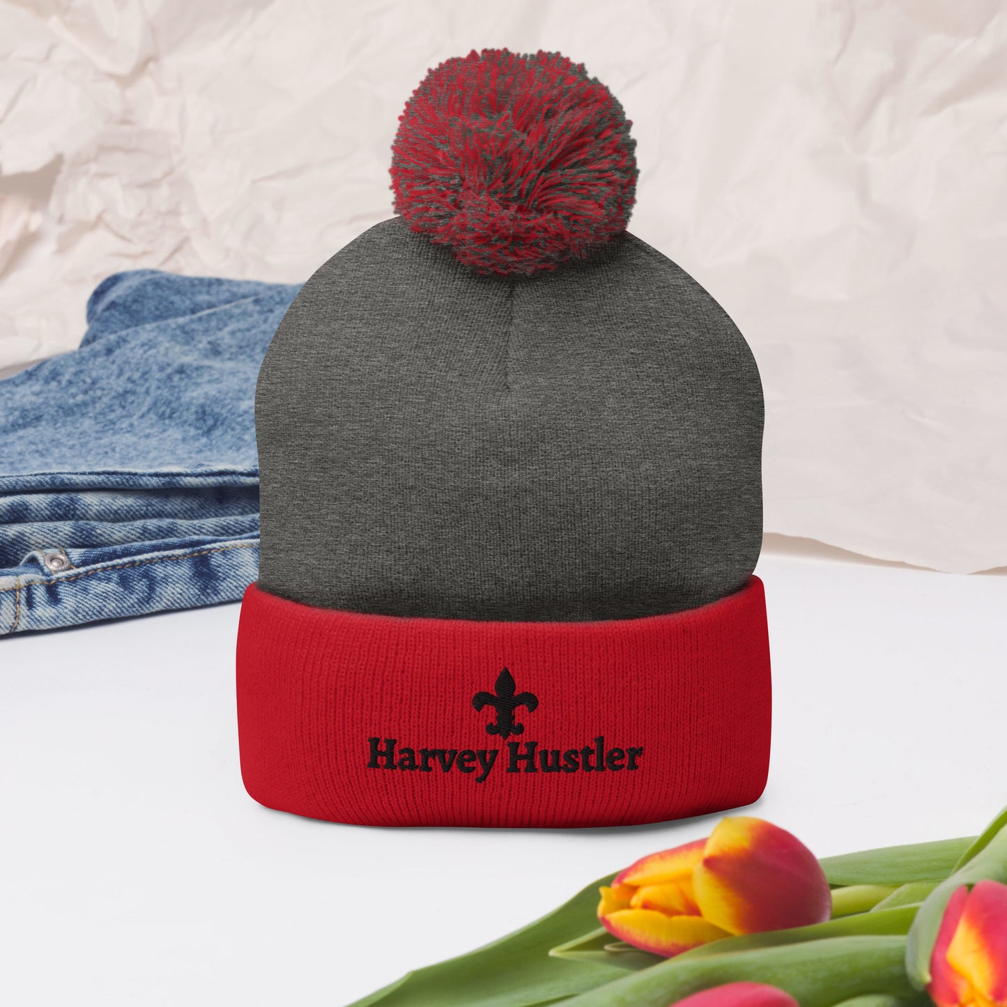 Harvey Hustler Pom-Pom Beanie