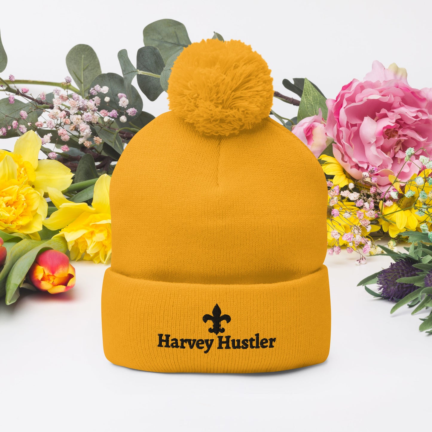 Harvey Hustler Pom-Pom Beanie