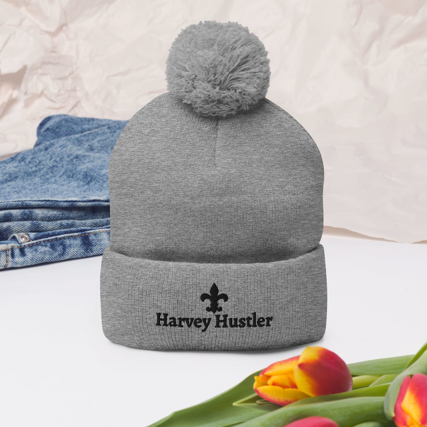 Harvey Hustler Pom-Pom Beanie