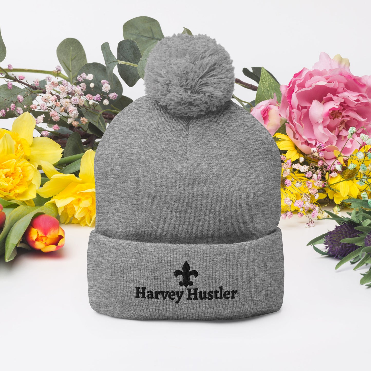 Harvey Hustler Pom-Pom Beanie