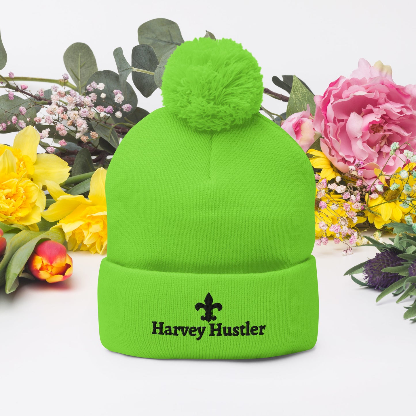 Harvey Hustler Pom-Pom Beanie