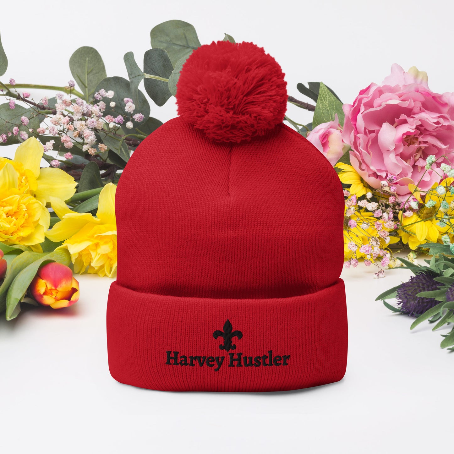 Harvey Hustler Pom-Pom Beanie