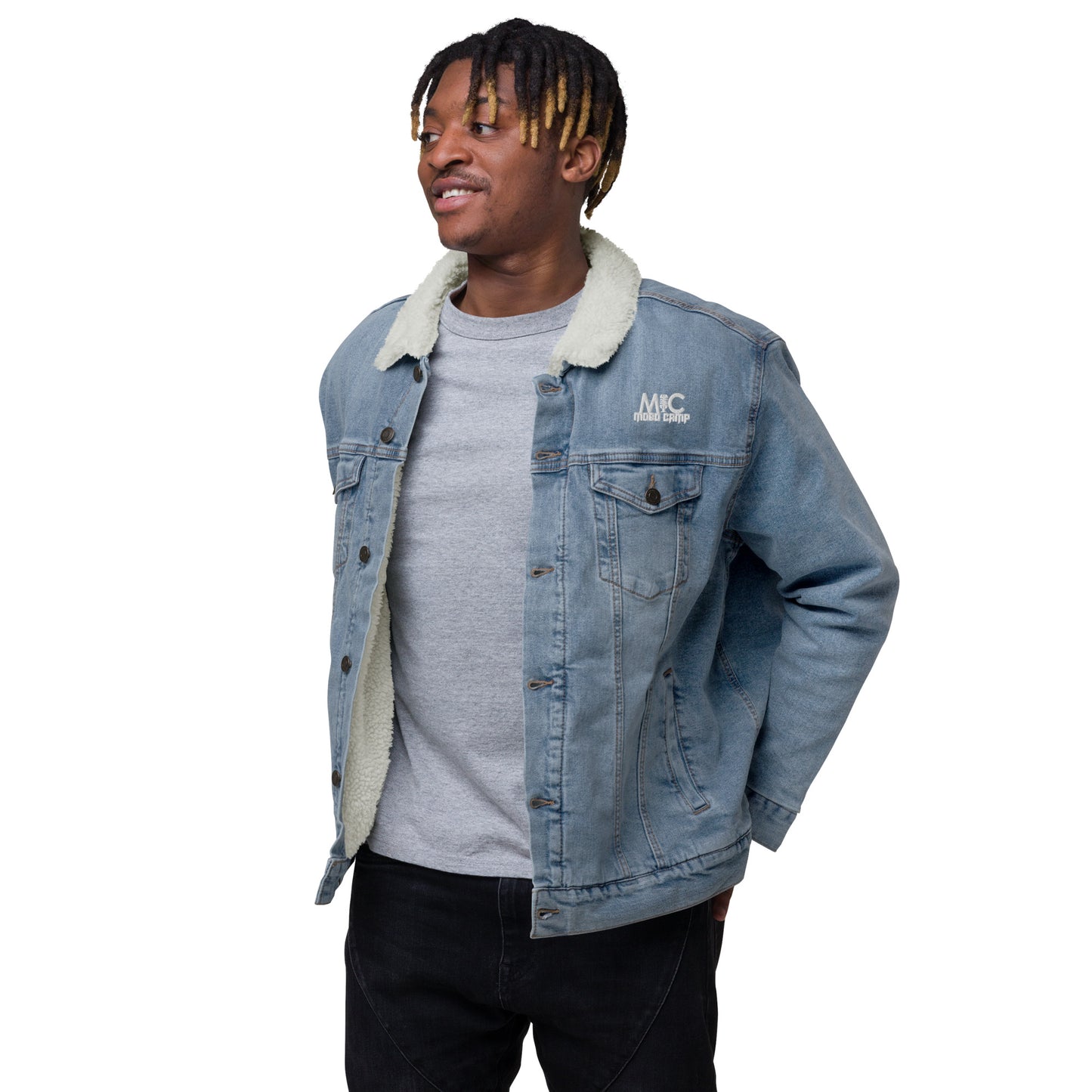 Mobo Camp Unisex Denim Sherpa Jacket